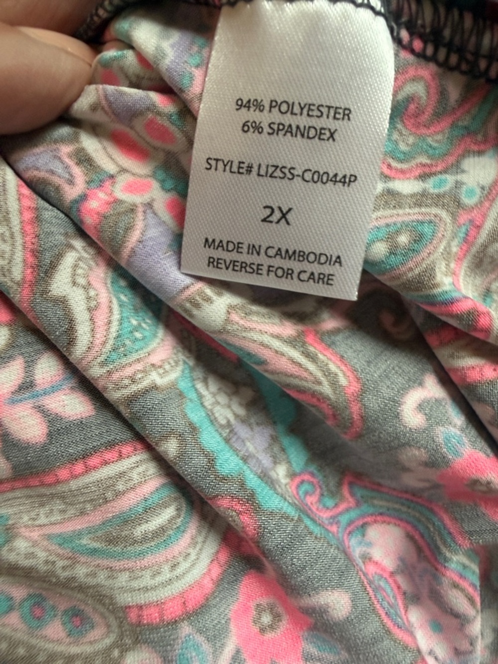 Dear Scarlett Women's Pink Paisley Tunic Top - Picture 6 of 6